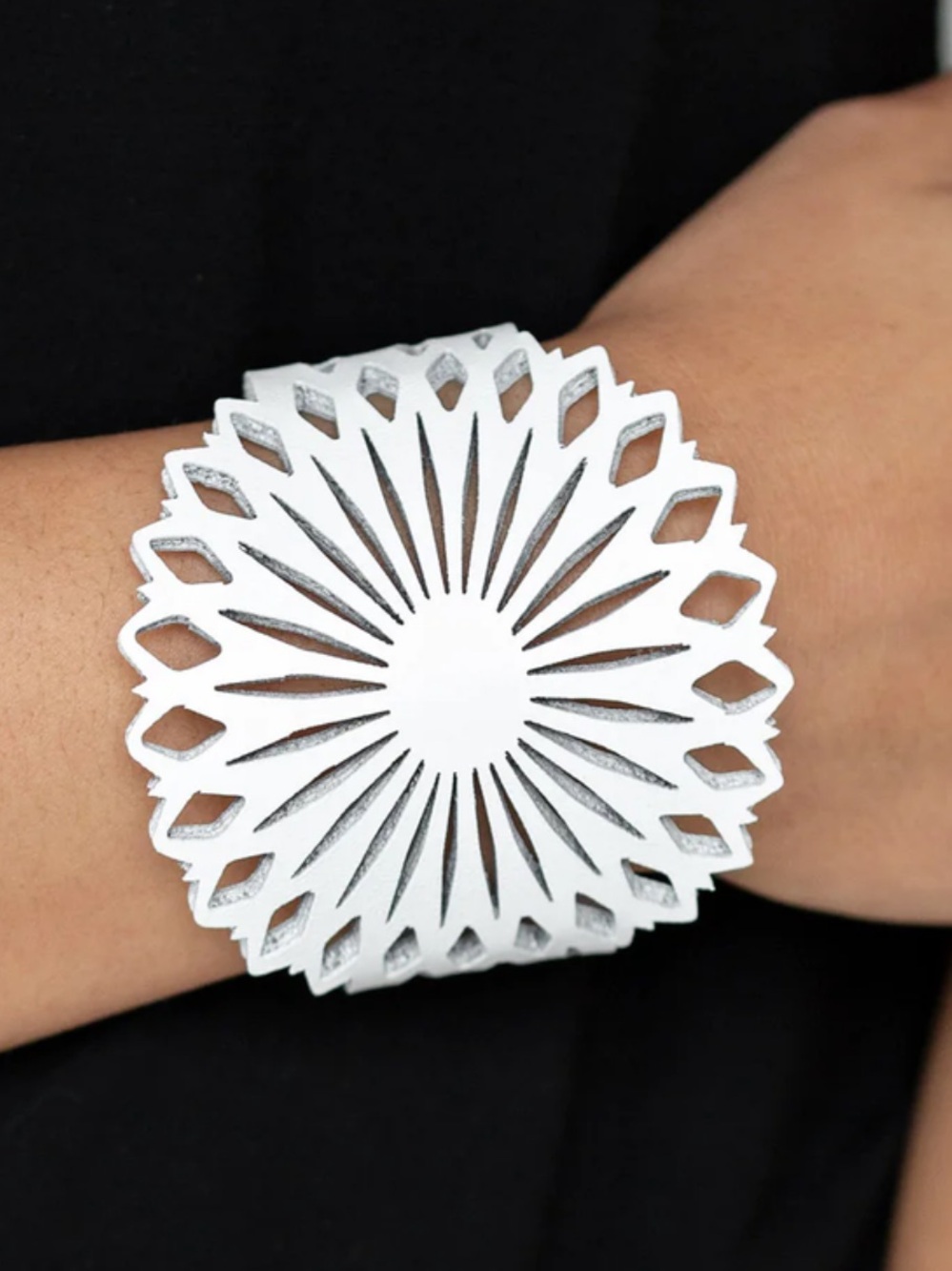 White Leather Wrap
